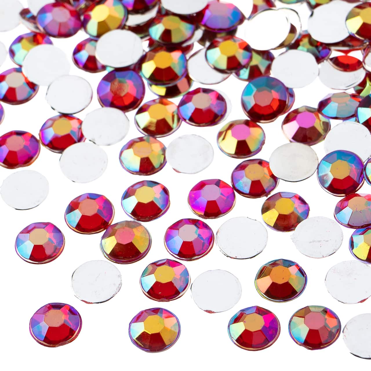 John Bead 8mm Acrylic Round Flat Back Rhinestones, 1,000ct.